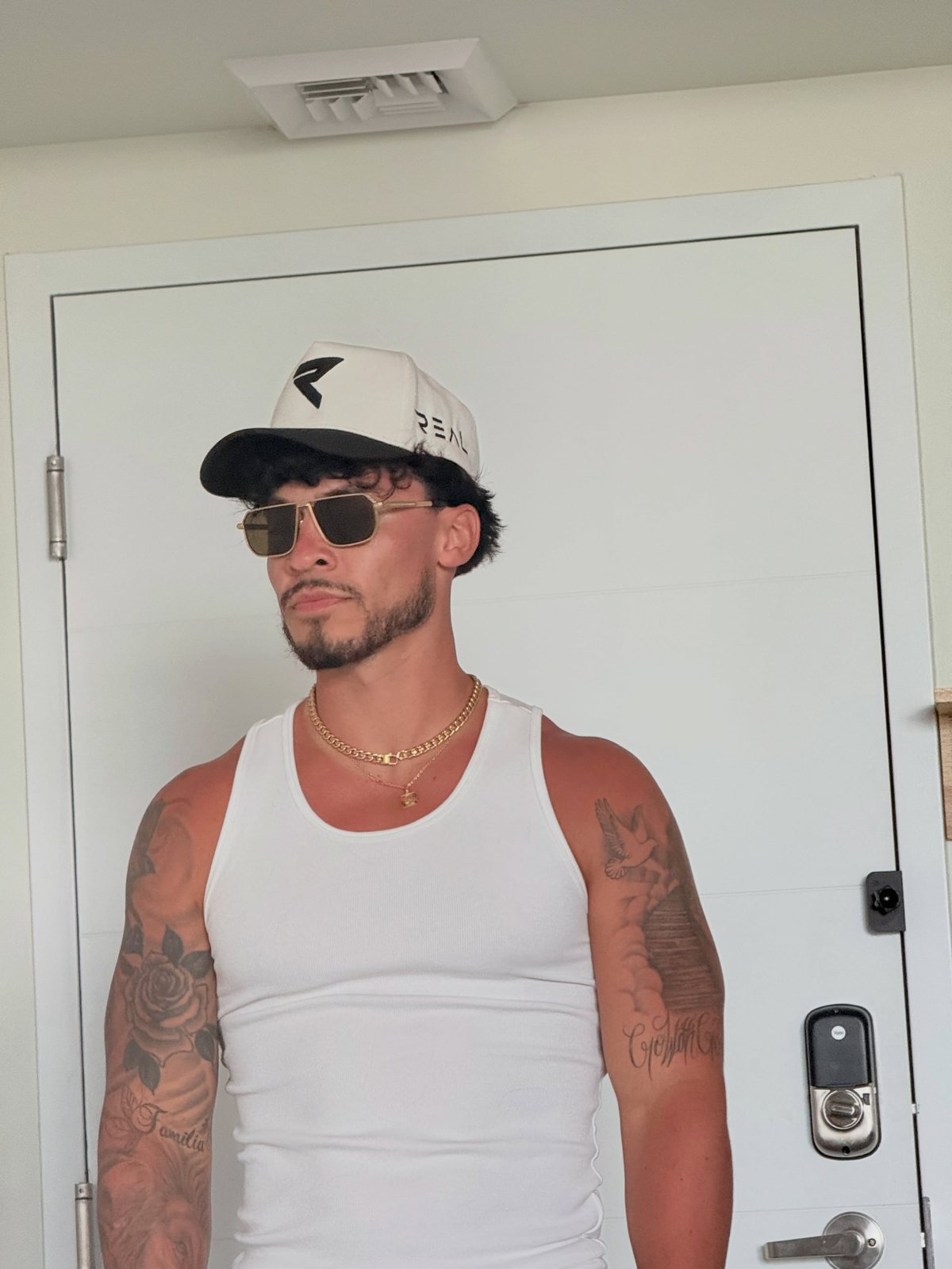 Ben Roxey in a REAL cap and sunglasses